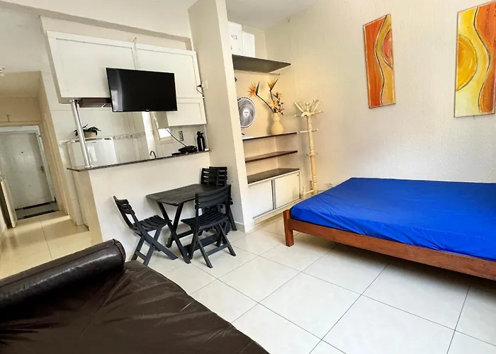 Studio 811 Pitangueiras - Na Quadra Da Praia - Com Ar Condicionado! Guarujá